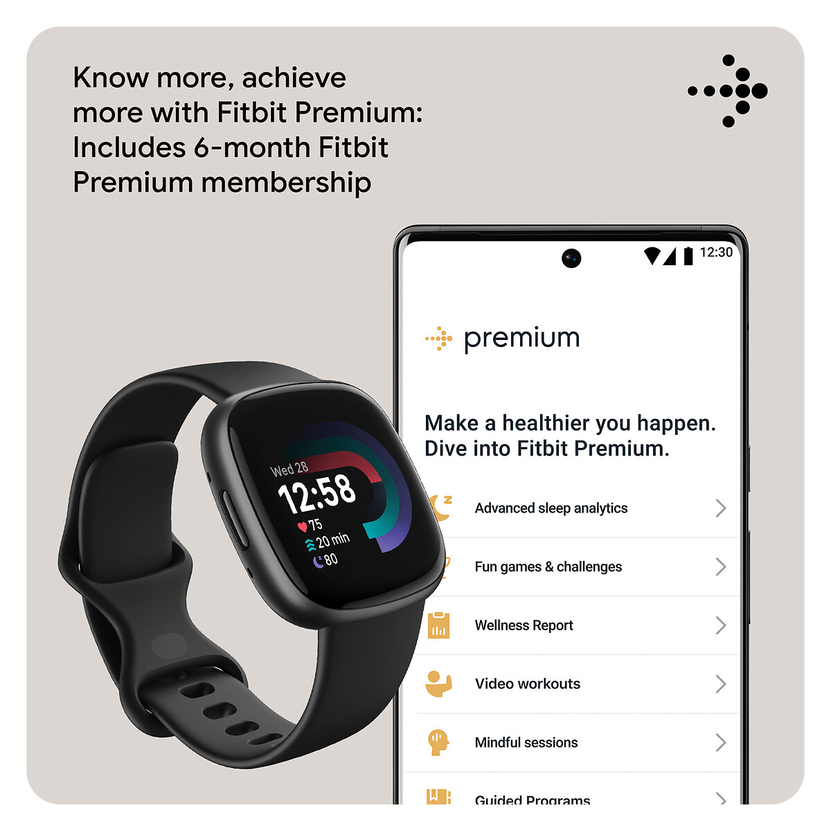 Fitbit versa hotsell as a smartwatch