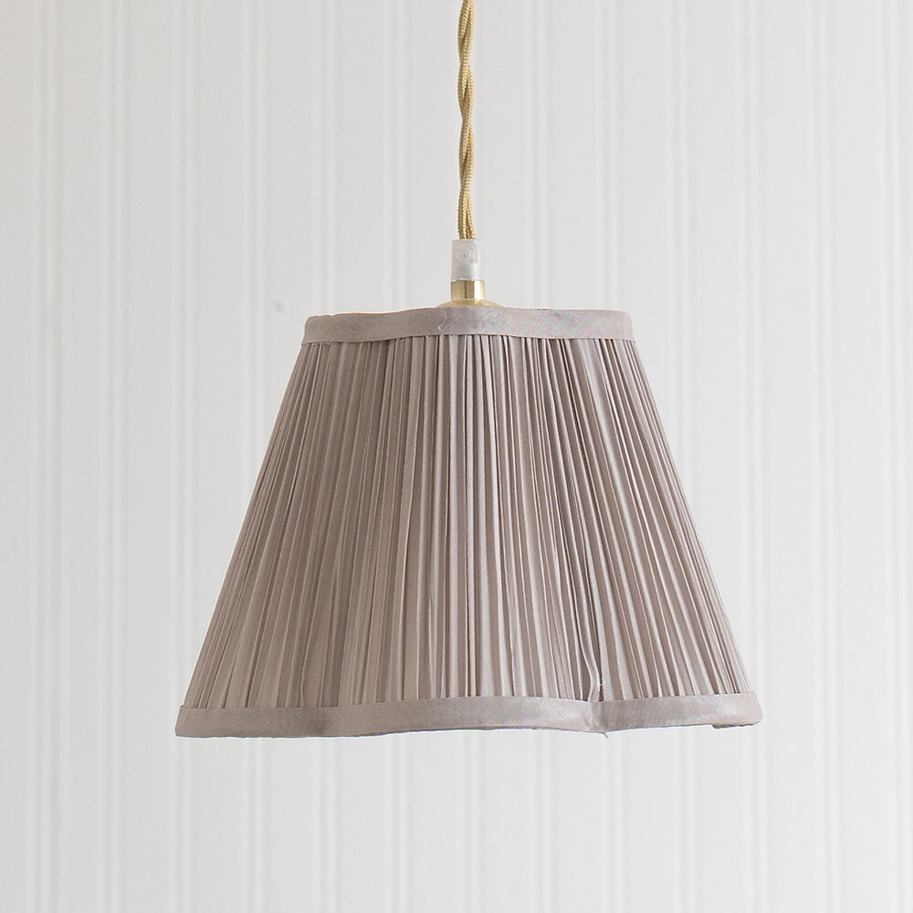 25.5cm Louis Pleated Faux Silk Scalloped Easy Fit Lamp Shade, SO'HOME