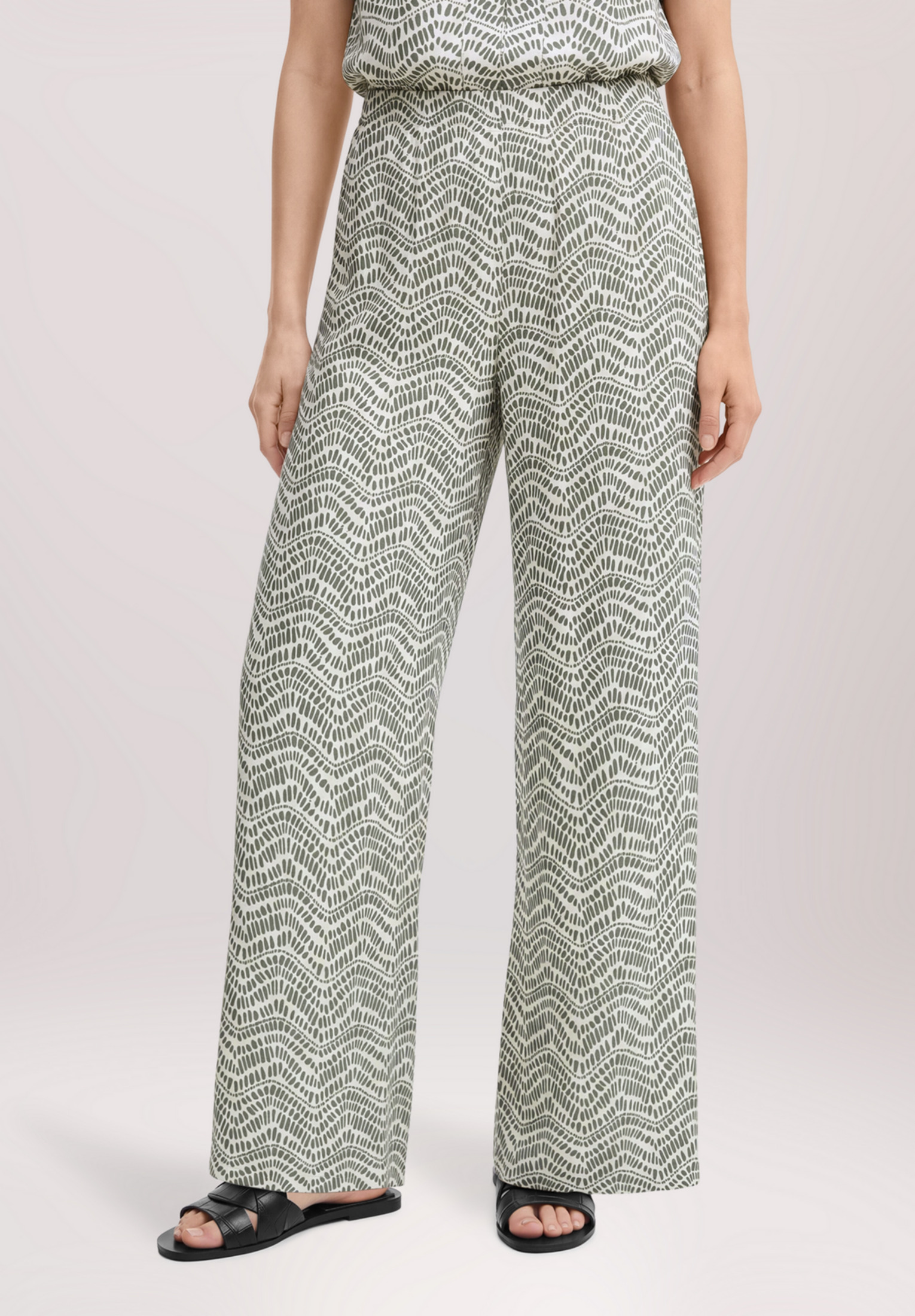 Pantalon palazzo à ceinture à nouer, CARTOON
