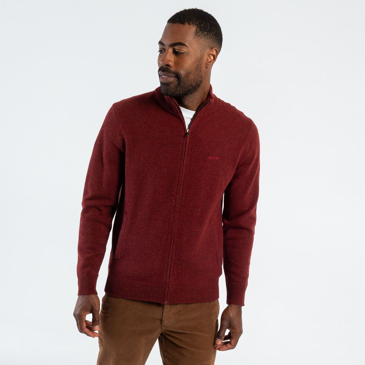 Cardigan bordeaux homme La Redoute