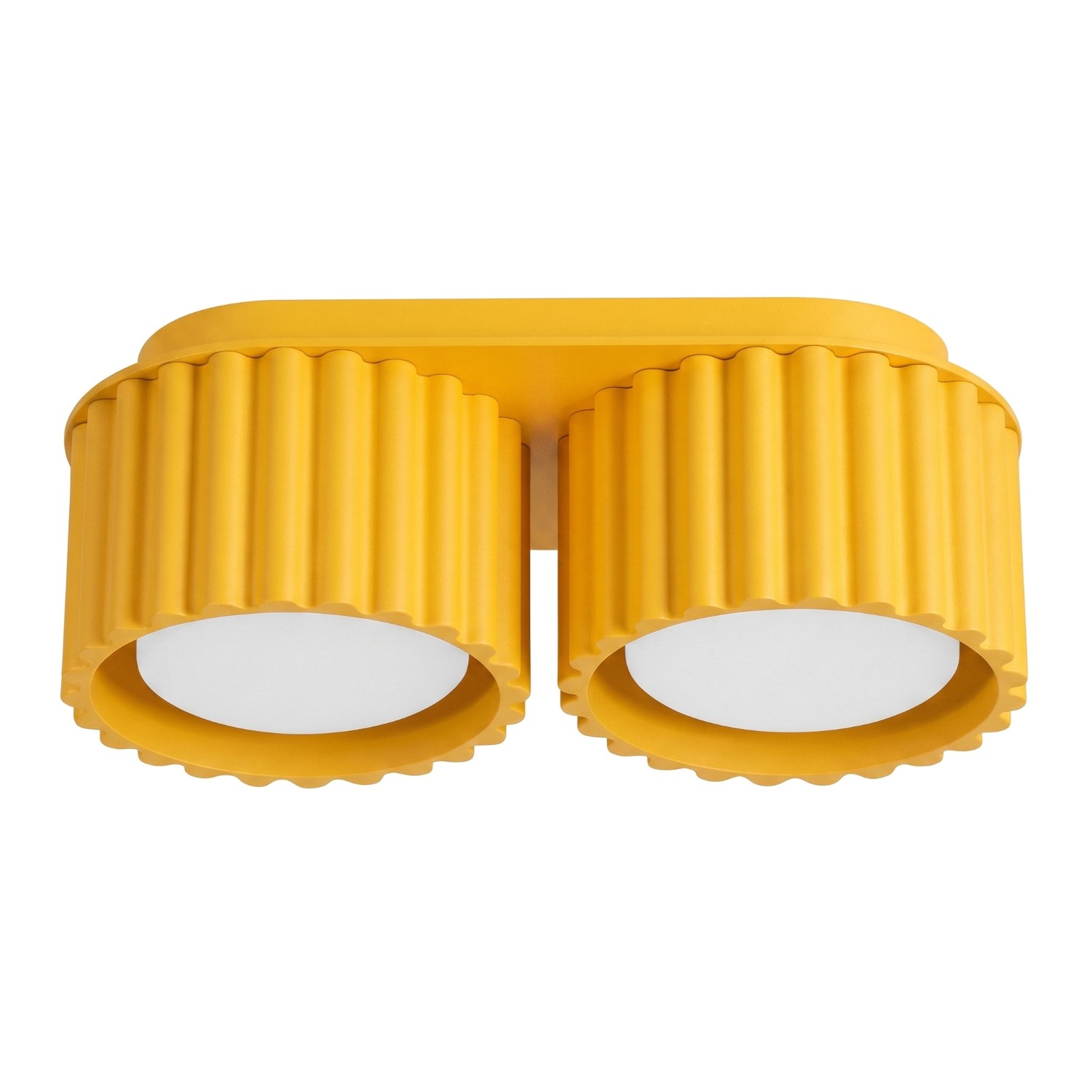 Plafonnier Aluminium Jaune Gx53 2 AURA, EDEN