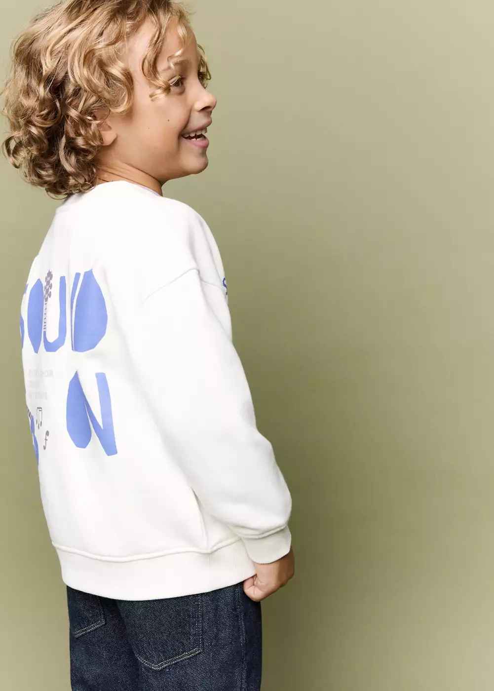 Sweat en coton 100 % imprimé, MANGO BABY