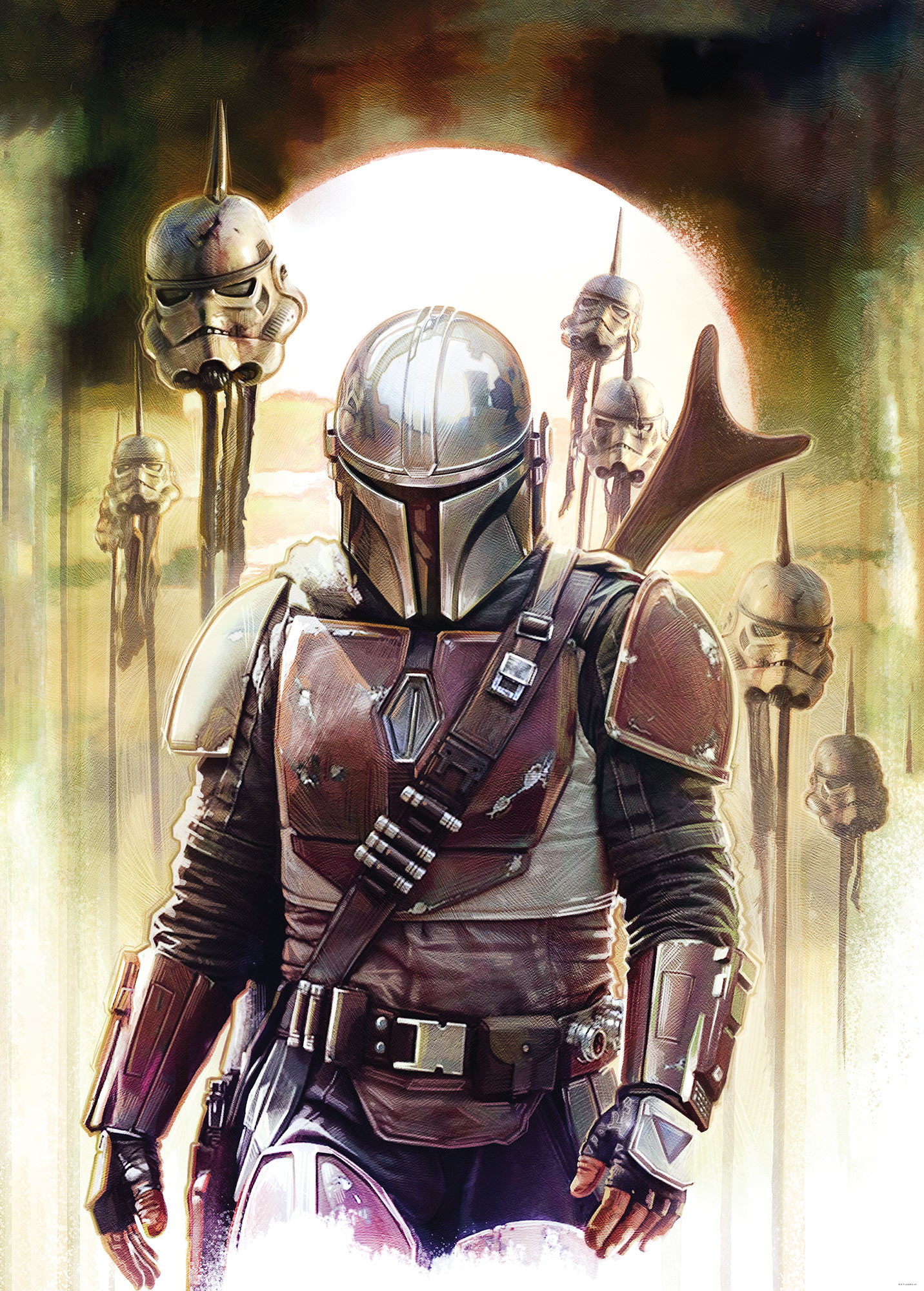Papier peint Komar - Star Wars The Mandalorian Big Impaler - 200 x 280 cm, HEXOA