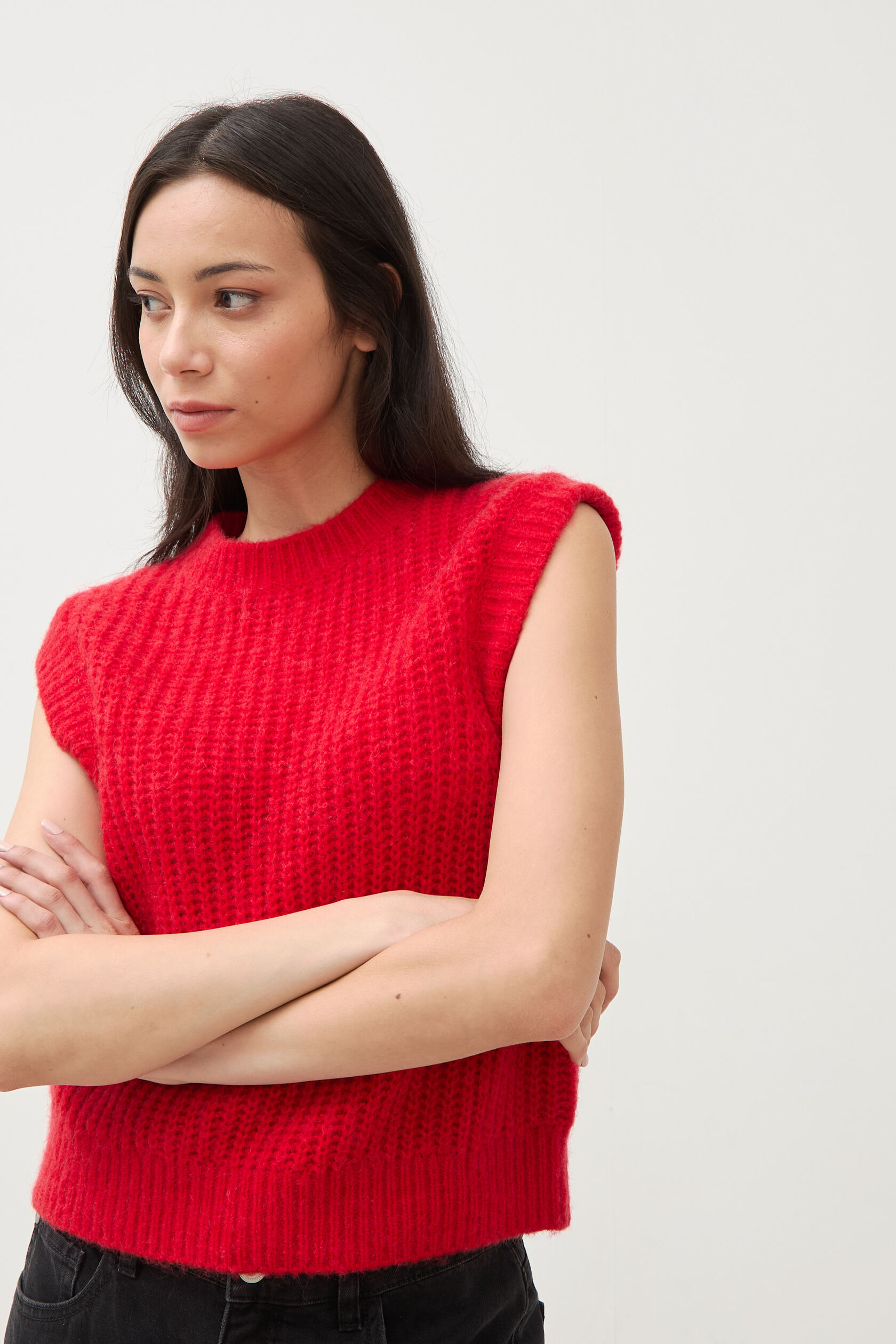 Pull droit sans manches col rond, BONOBO