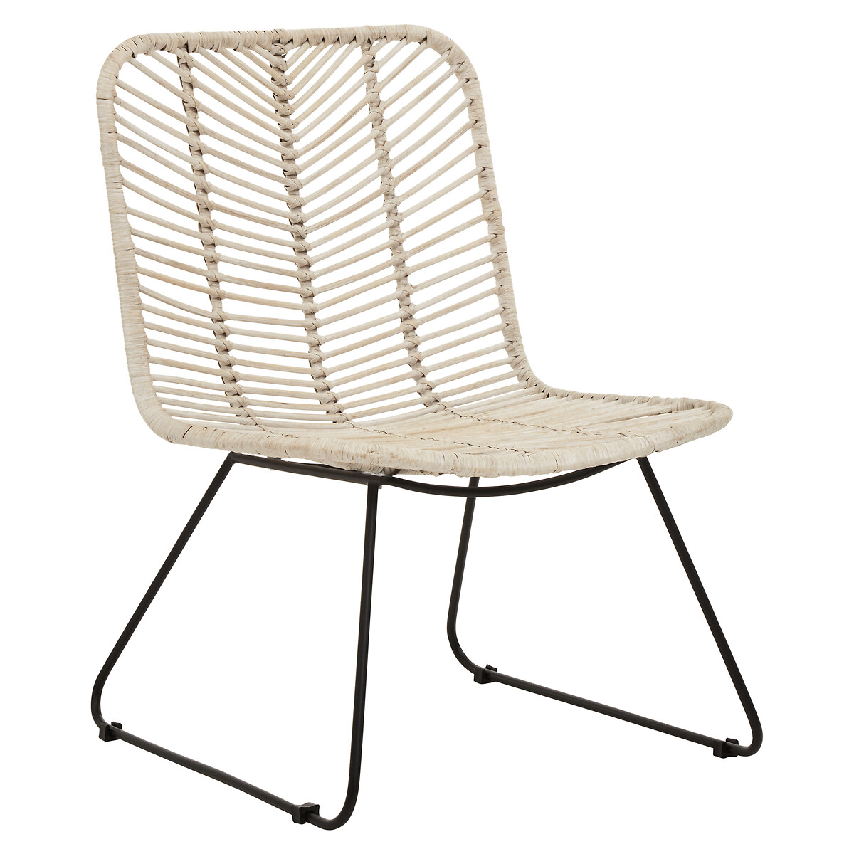 White rattan online accent chair