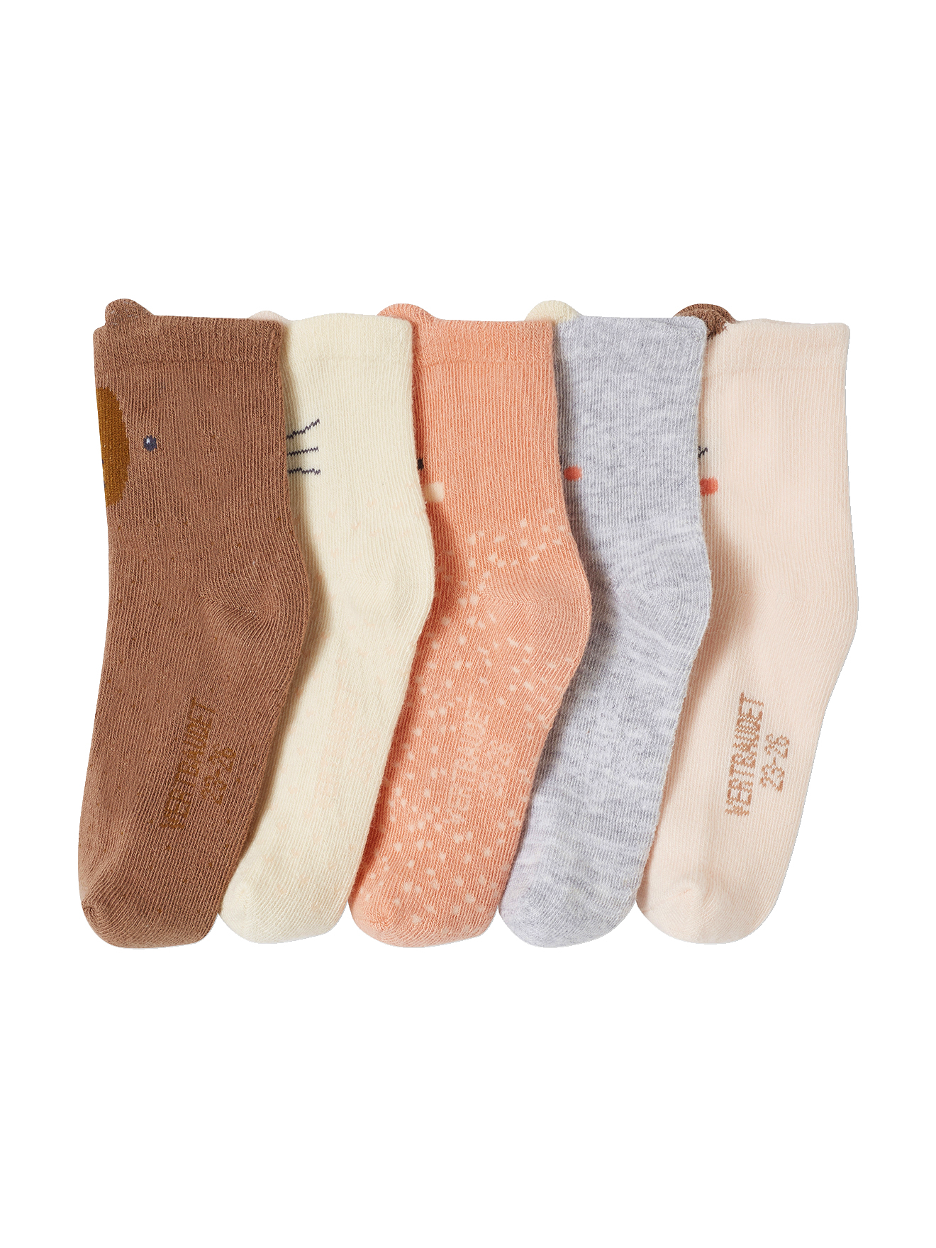 Lot de 5 paires de chaussettes "animaux" bébé, VERTBAUDET
