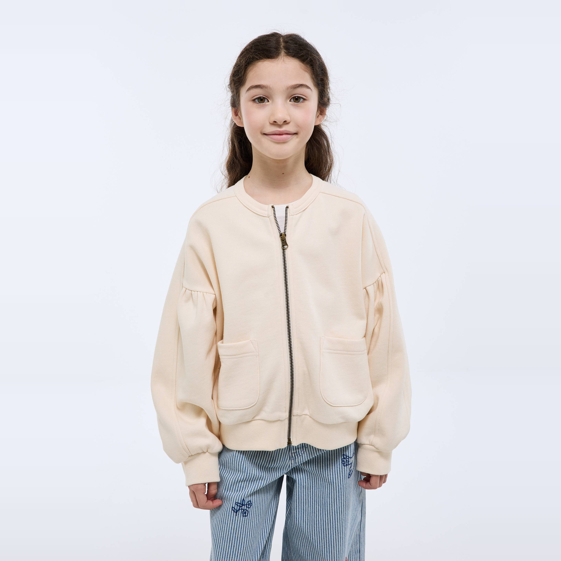 Sweat uni zippé, MONOPRIX