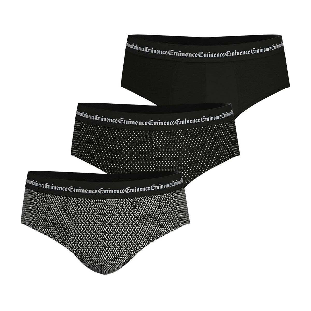 Pack of 3 Business Print Cotton Low Rise Briefs