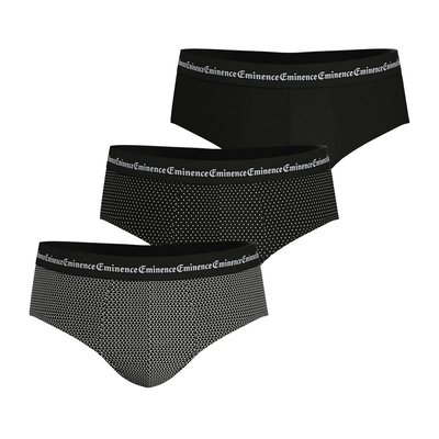 Pack of 3 Business Print Cotton Low Rise Briefs EMINENCE