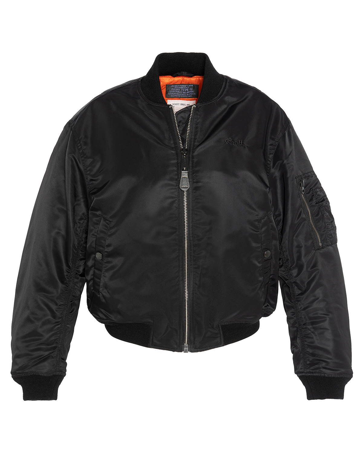 Blouson bomber coupe 90's en nylon recyclé, SCHOTT