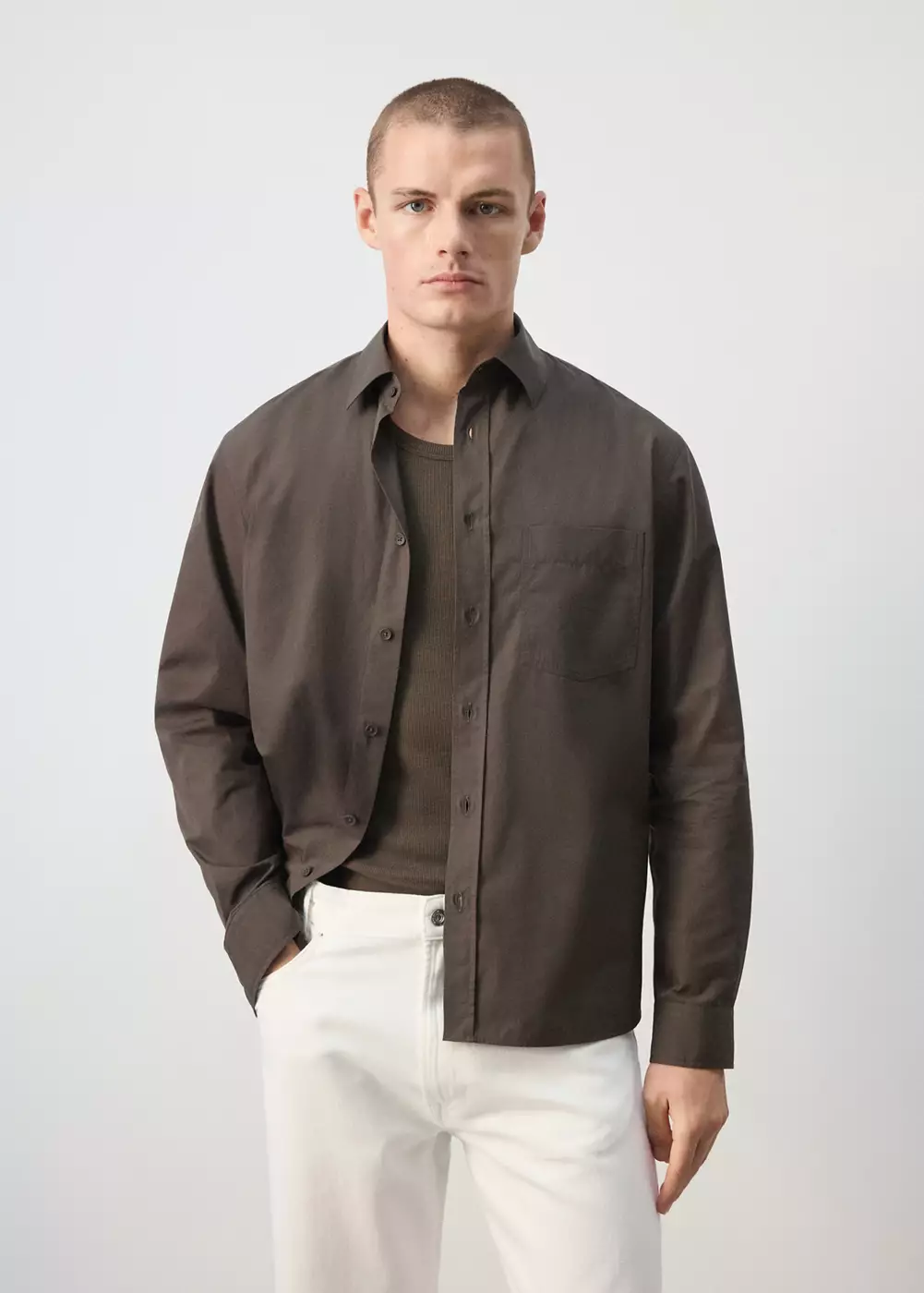 Chemise relaxed fit 100 % coton, MANGO MAN