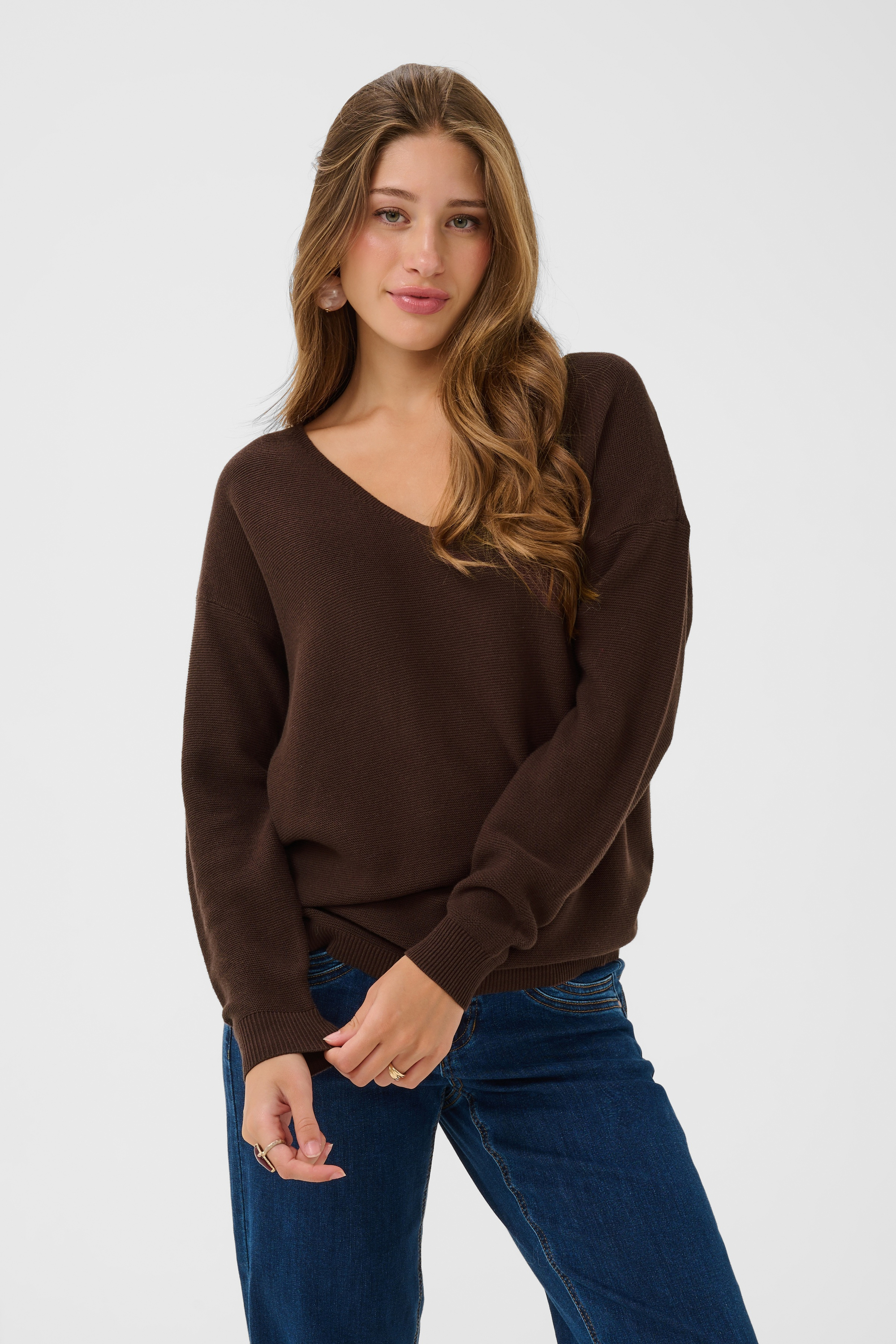Pullover tricoté, CREAM