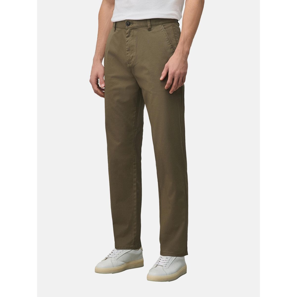 Pantalon chino stretch en coton majoritaire, NEXT
