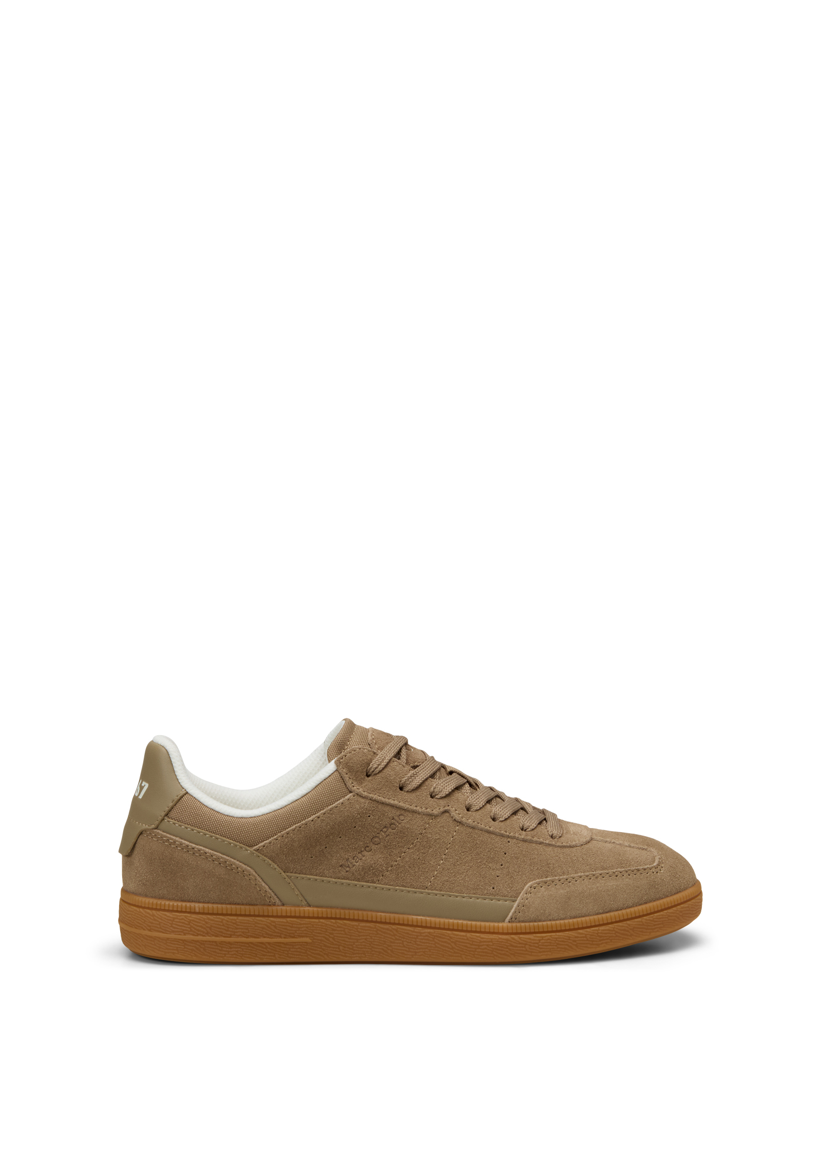 Sneaker modèle Charlie en cuir velours doux, MARC O'POLO