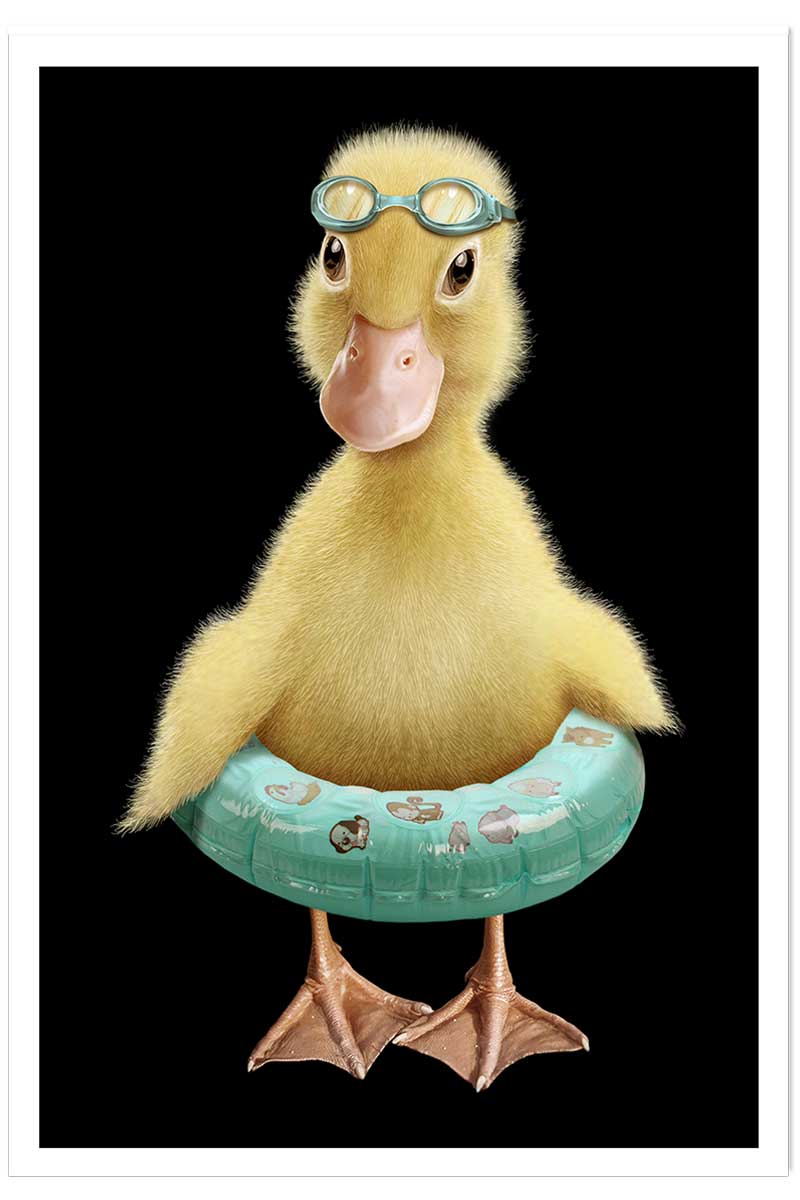 Affiche enfant bouée canard, HEXOA