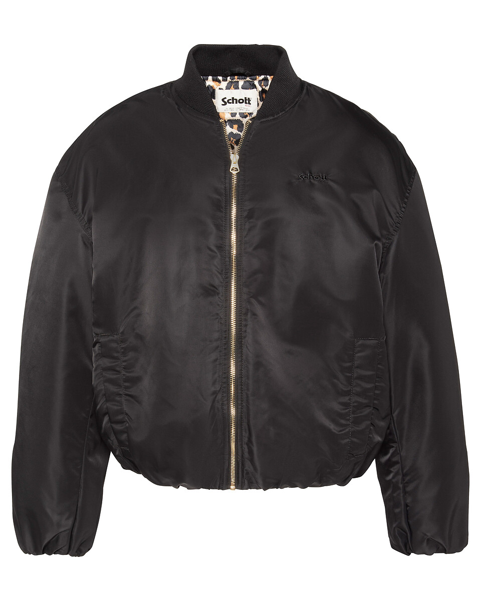 Blouson bomber AIR LISE dioublure léopard, SCHOTT