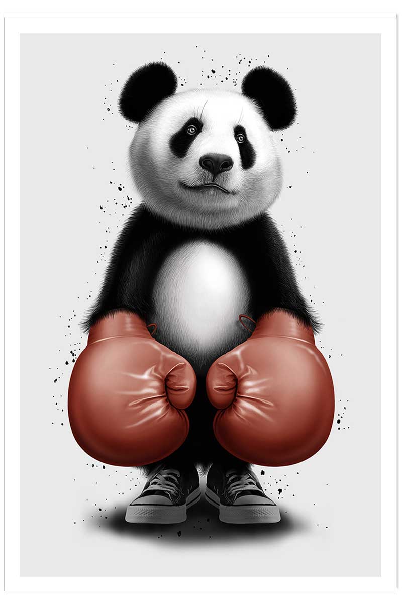 Affiche enfant panda boxer, HEXOA