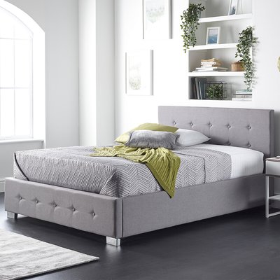 Classic Side Lift Linen or Crushed Velvet Ottoman Storage Bed SO'HOME