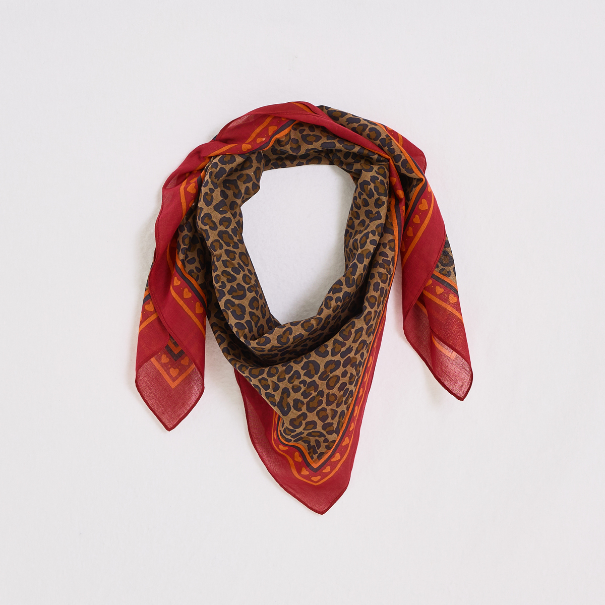 Foulard en coton imprimé léopard, GRAIN DE MALICE
