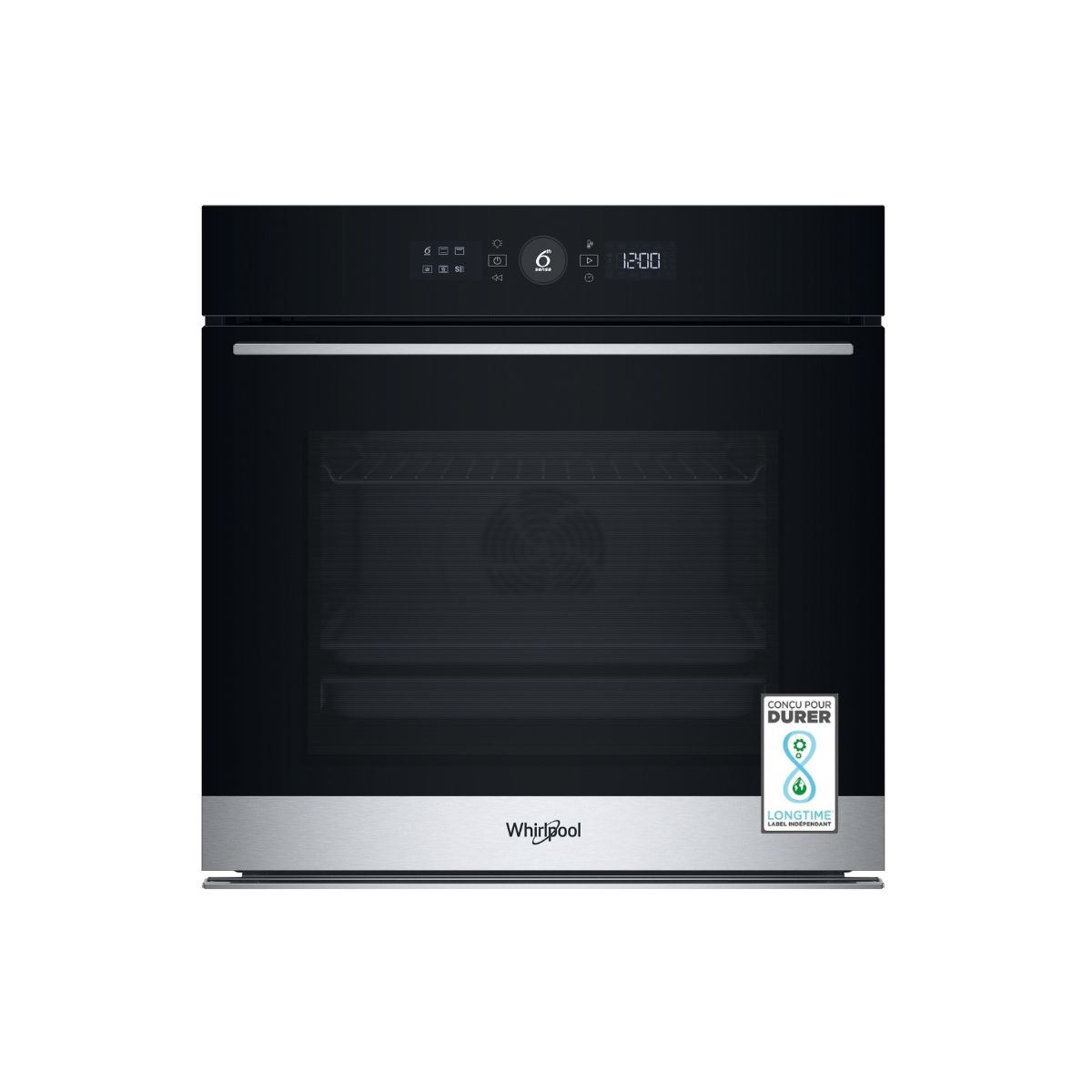 Four encastrable fonction vapeur WOI5S8PM1SXAF - Pyrolyse - Chaleur tournante - Vapeur - Porte froide - Rails télescopiques, WHIRLPOOL