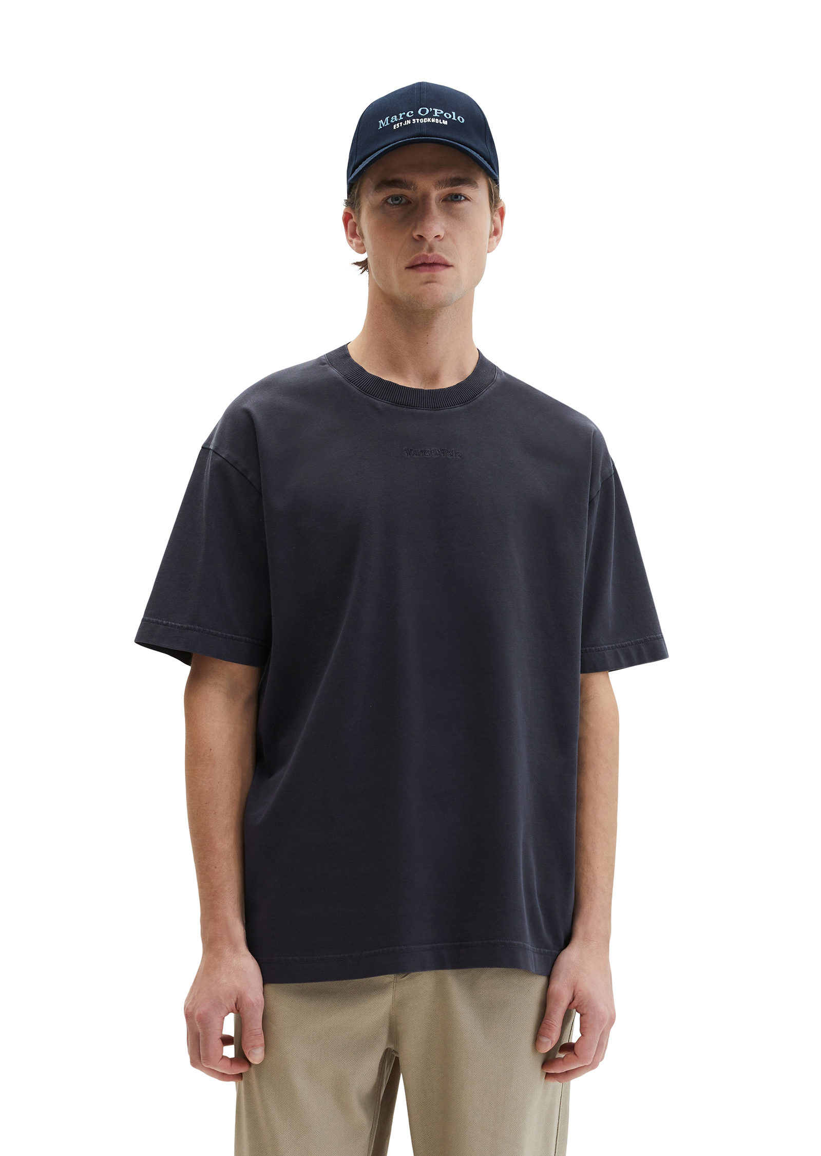 T-shirt loose en jersey de coton bio épais, MARC O'POLO