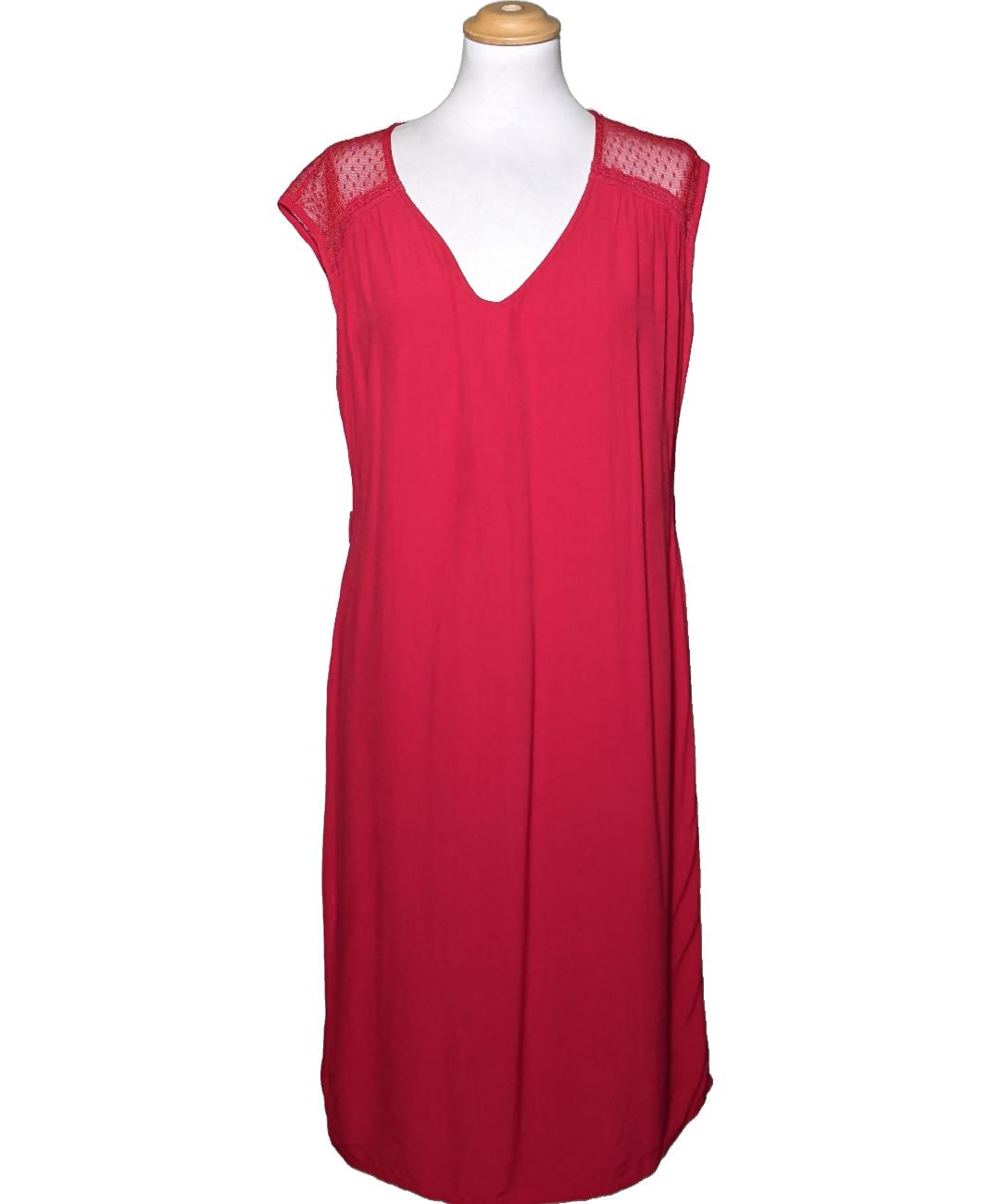 Robe Cocktail NAF NAF Rouge - Taille 38, Sans Manches, En Dentelle, Occasion Très Bon état