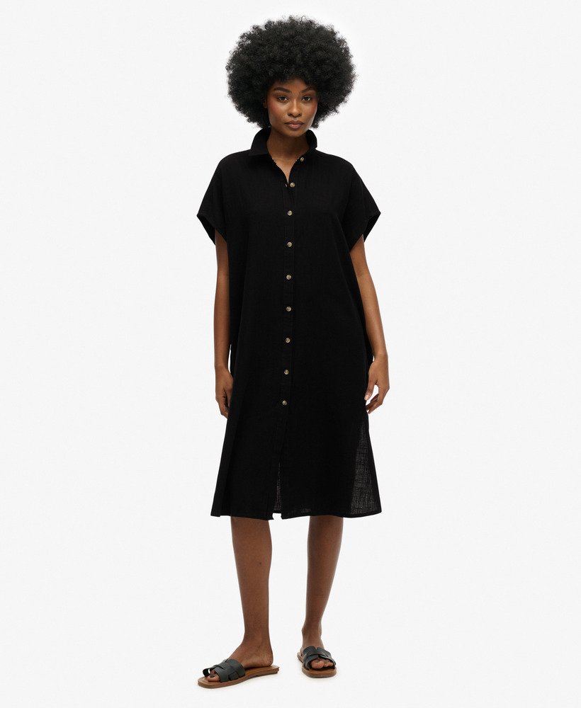 Robe chemise mi-longue oversize, SUPERDRY