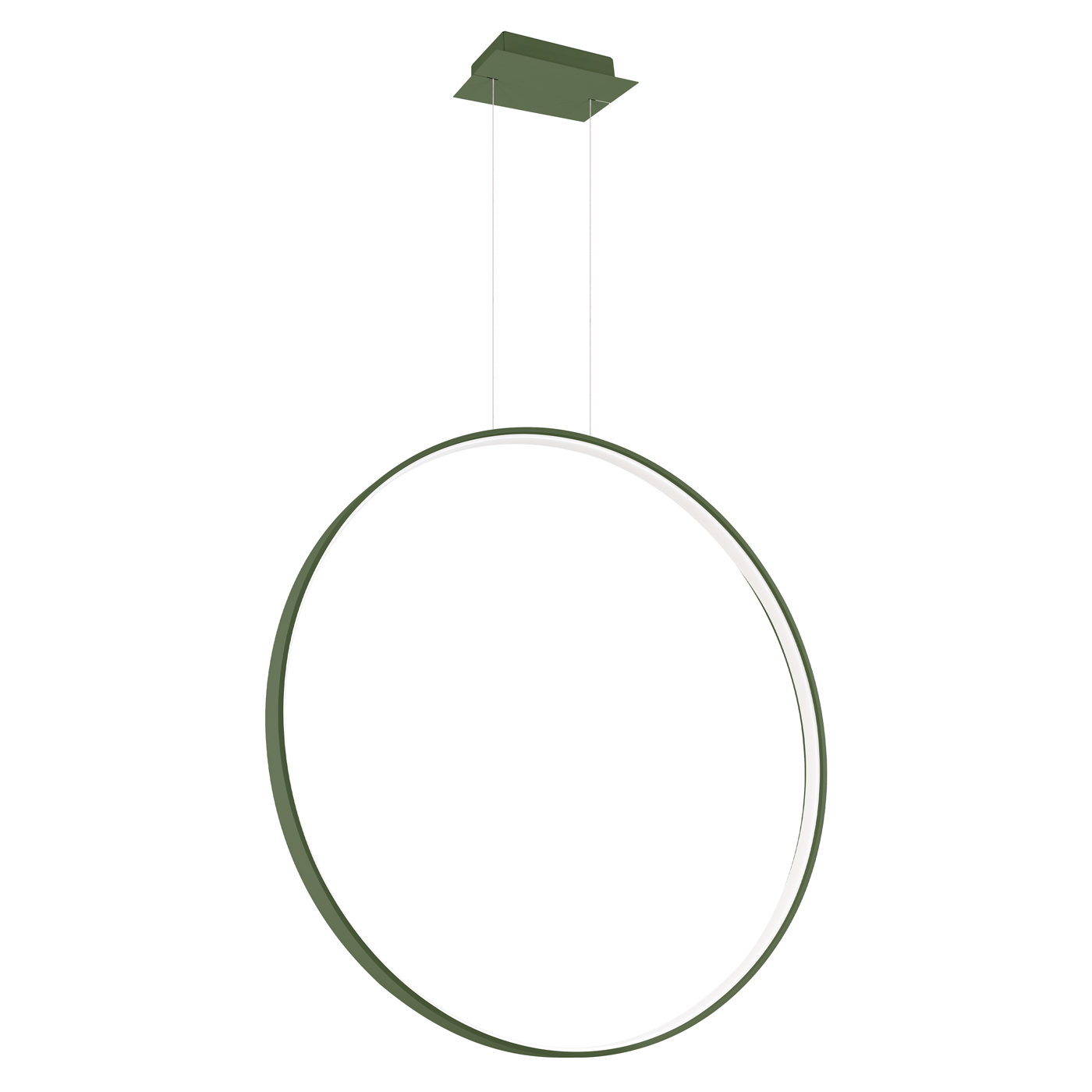 Suspension Aluminium Vert Olive LED 1 Rio, EDEN