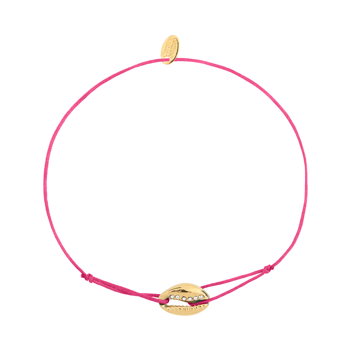 Bracelet cordon cauri fuchsia, CAROLINE NAJMAN