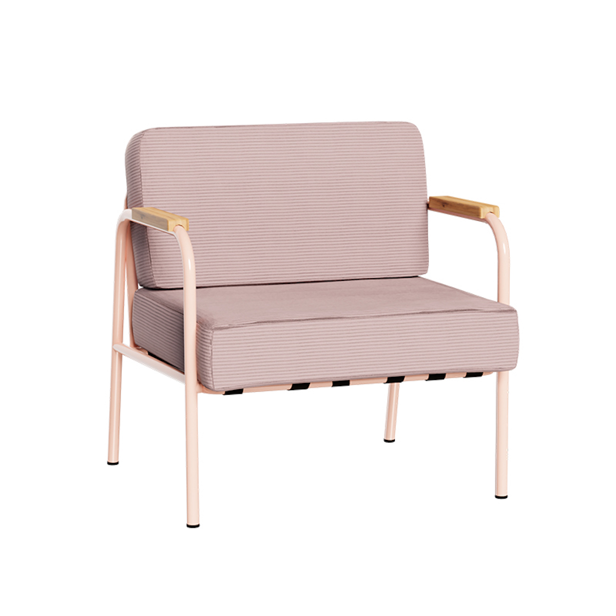 Fauteuil en velours côtelé style vintage BARNABÉ, LES GAMBETTES