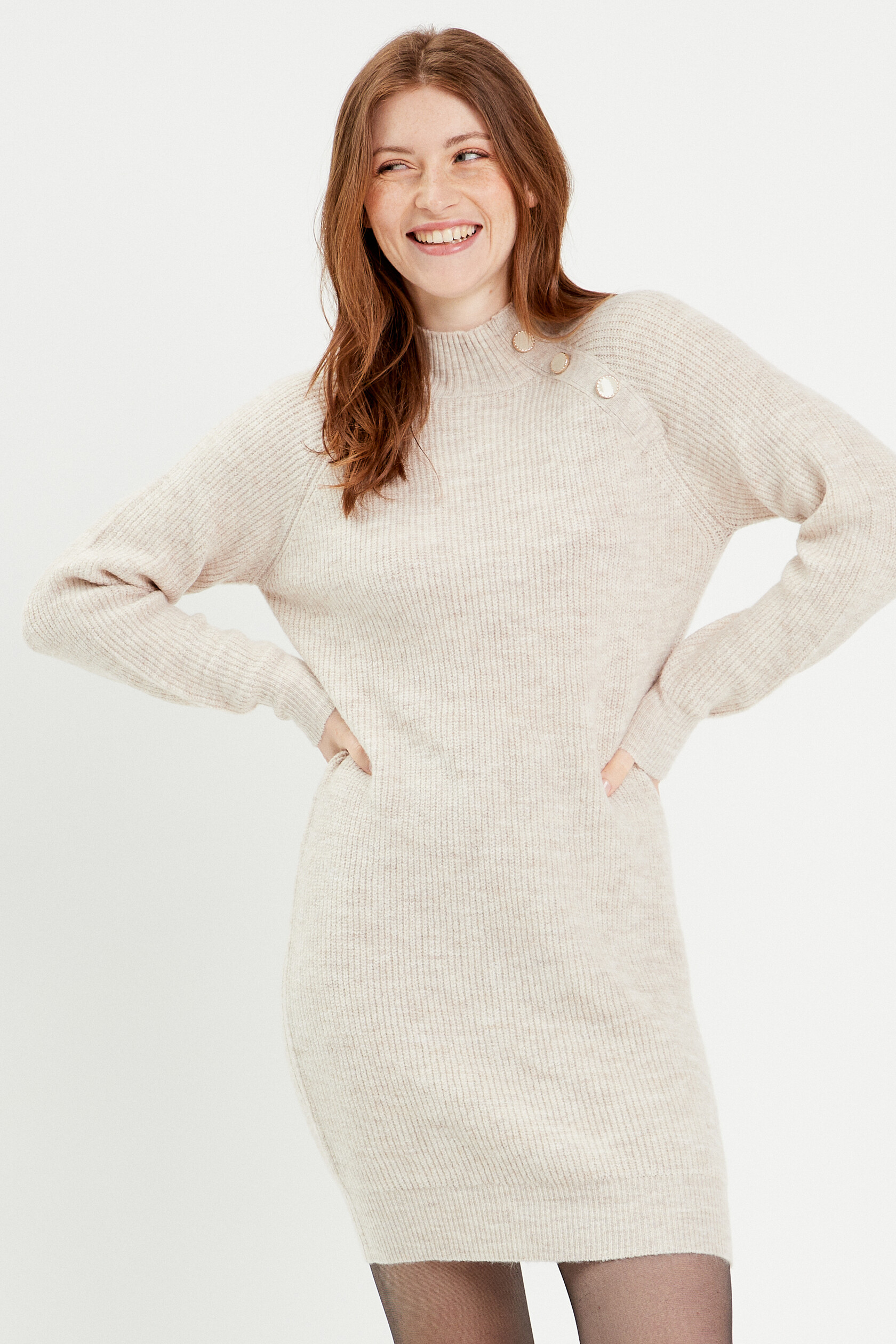 Robe pull col roulé cache cache cheap
