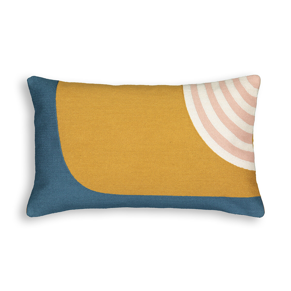 Wavy Embroidered Cushion Cover