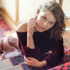 Топ короткий, велюровый с эластичным поясом GIANNI Топ короткий, велюровый с эластичным поясом GIANNI