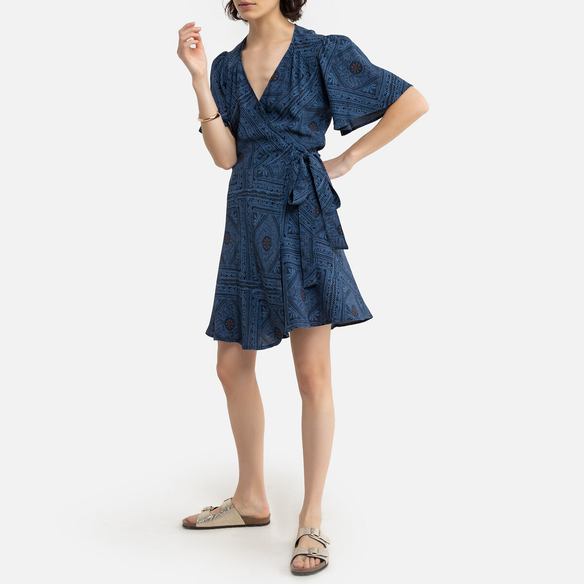 Платье SESSUN Короткое RIO SWING Короткие рукава M синий, размер M - фото 2