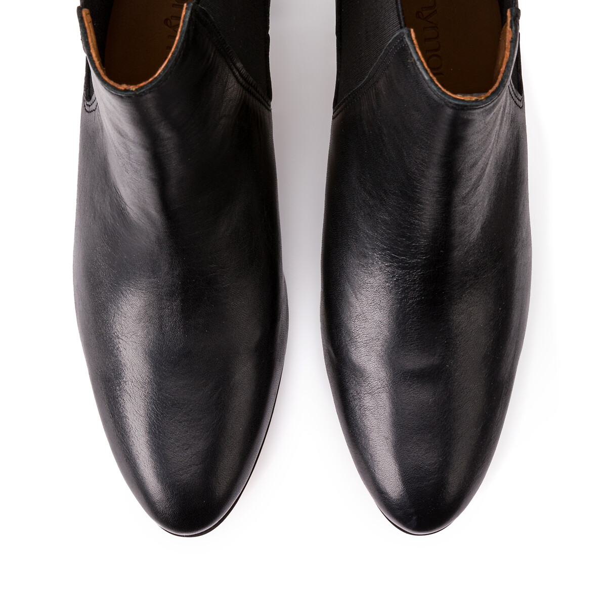 Ботинки Из кожи на широком каблуке NIABELLA 38 черный LaRedoute, размер 38 - фото 3