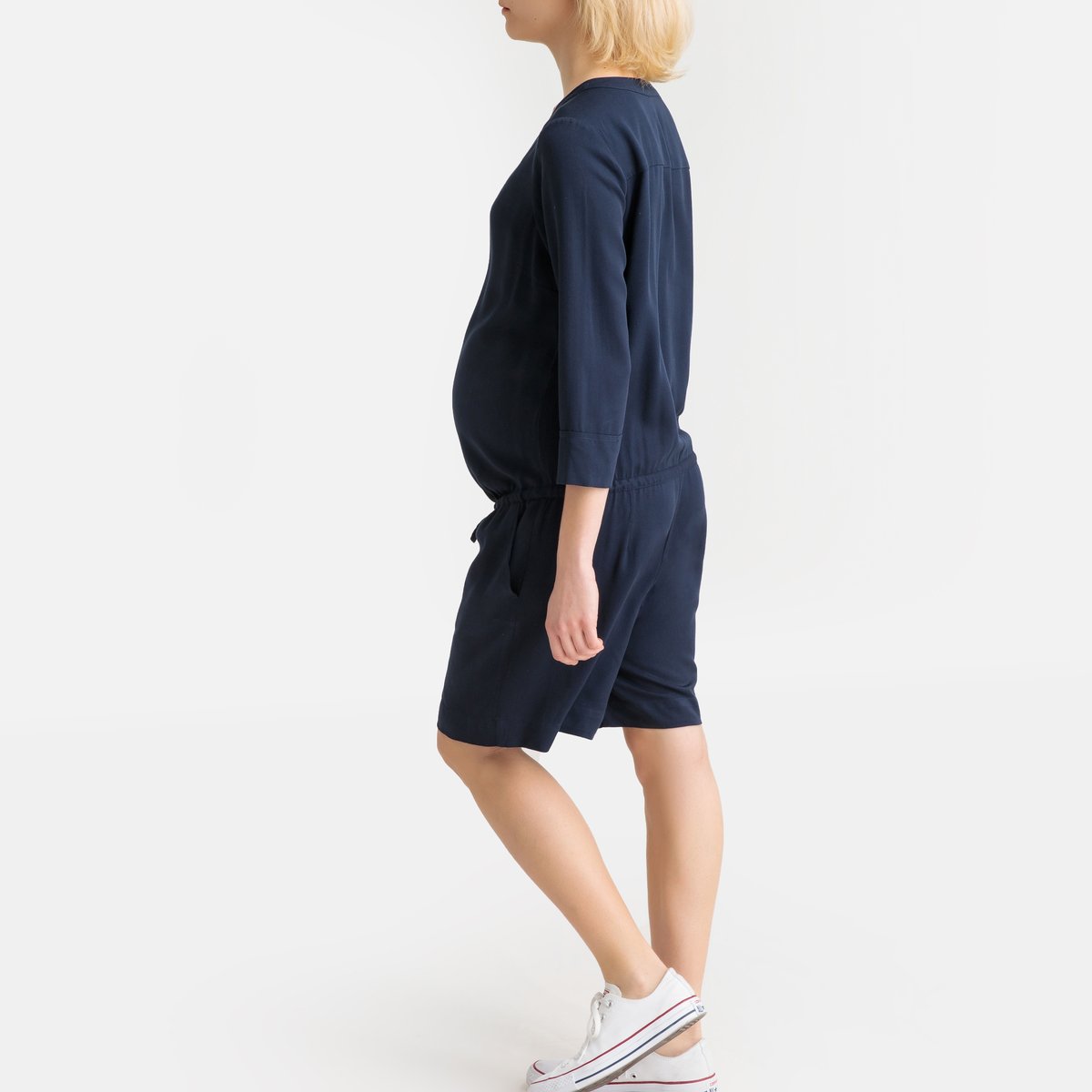 Комбинезон La Redoute С шортами для периода беременности 38 (FR) - 44 (RUS) синий, размер 38 (FR) - 44 (RUS) С шортами для периода беременности 38 (FR) - 44 (RUS) синий - фото 4