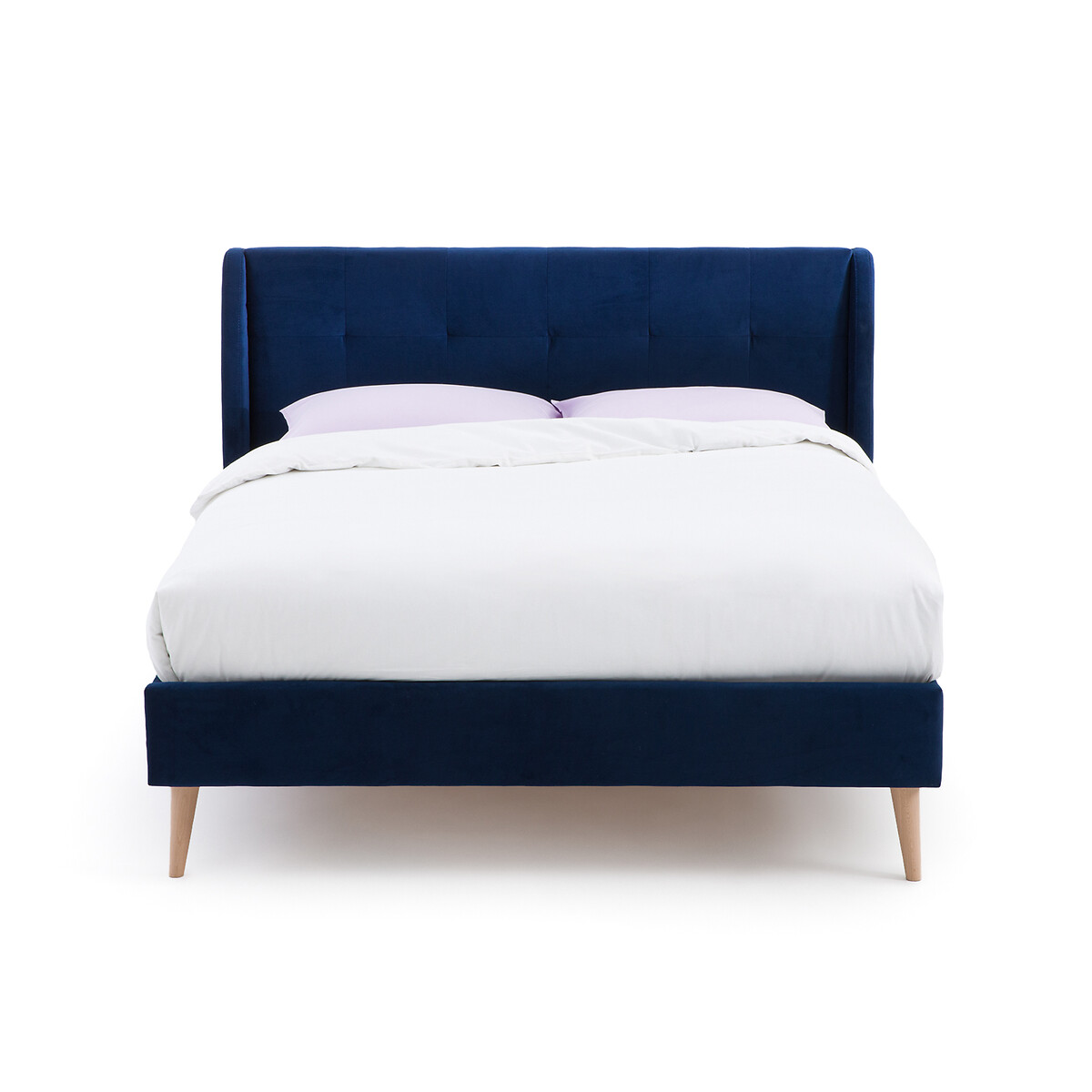 Кровать с кроватным основанием Naisy  140 x 190 см синий LaRedoute, размер 140 x 190 см - фото 2