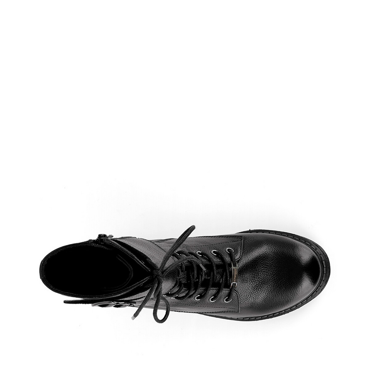Ботинки LaRedoute Из кожи на шнуровке Lacis 38 черный, размер 38 - фото 3