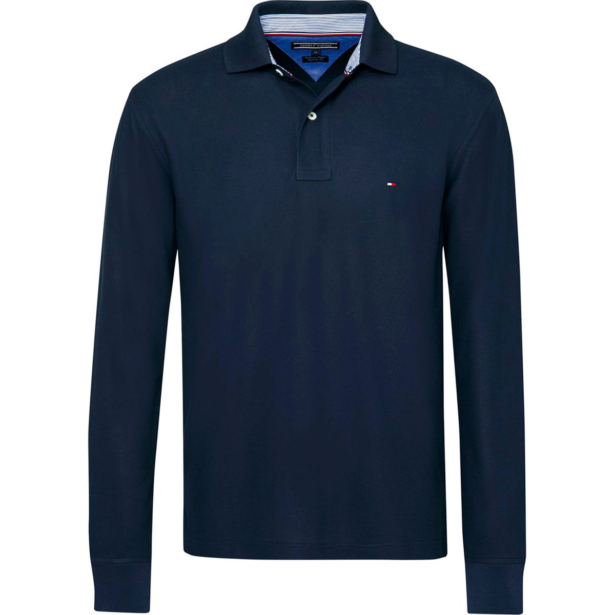 Polo uni, manches longues