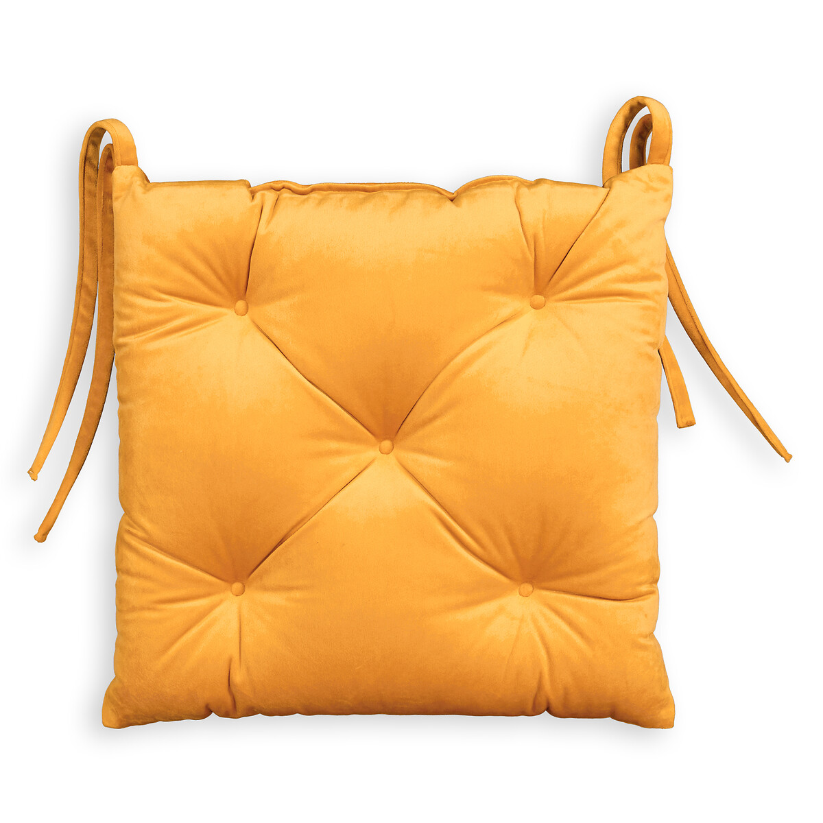 Подушка На стул с обивкой из велюра Balzain 40 x 40 см желтый