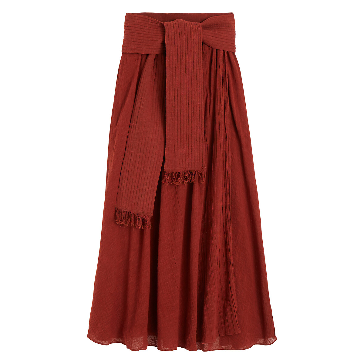 

Юбка LaRedoute, Оранжевый, С запахом длинная XS оранжевый