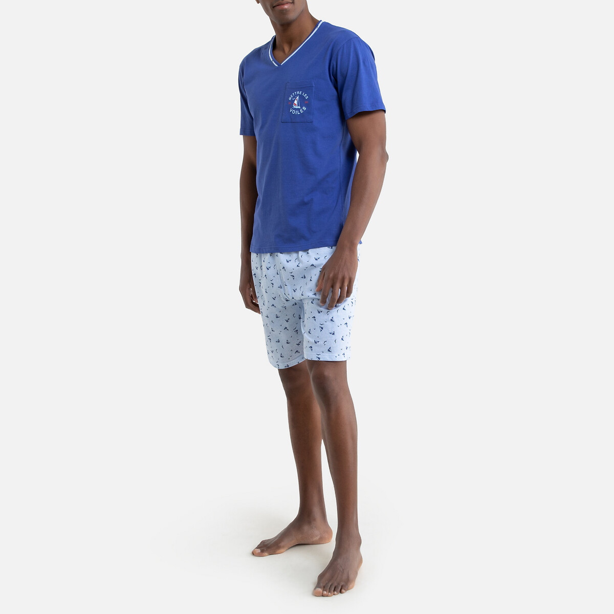 Пижама LaRedoute С шортами XL синий, размер XL