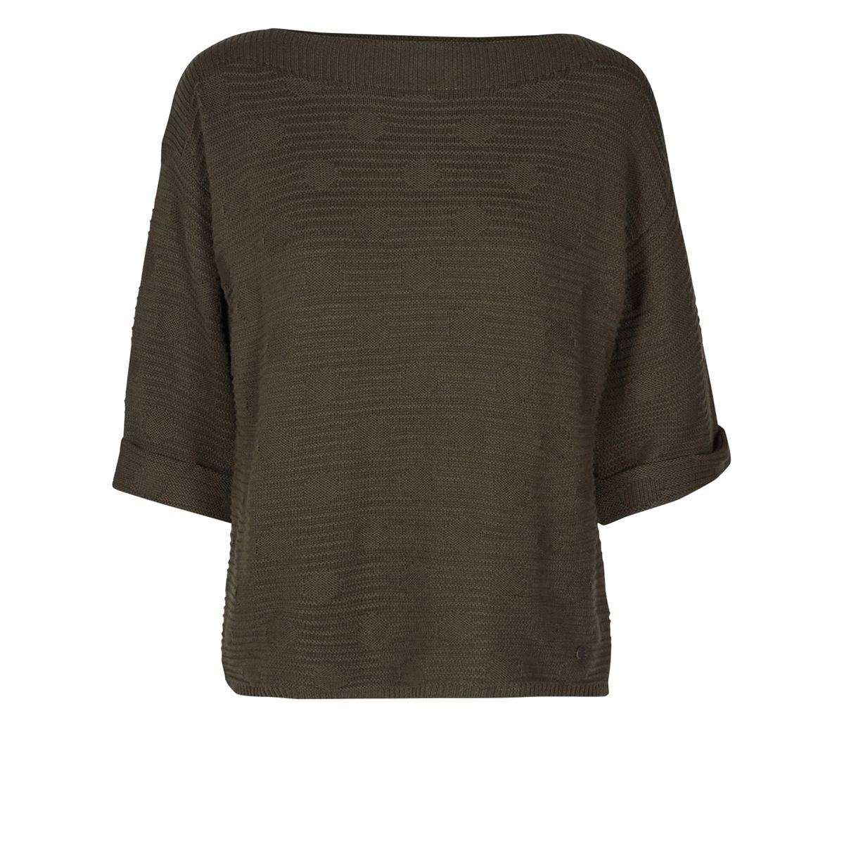 Pull maille cotellé manches 3/4