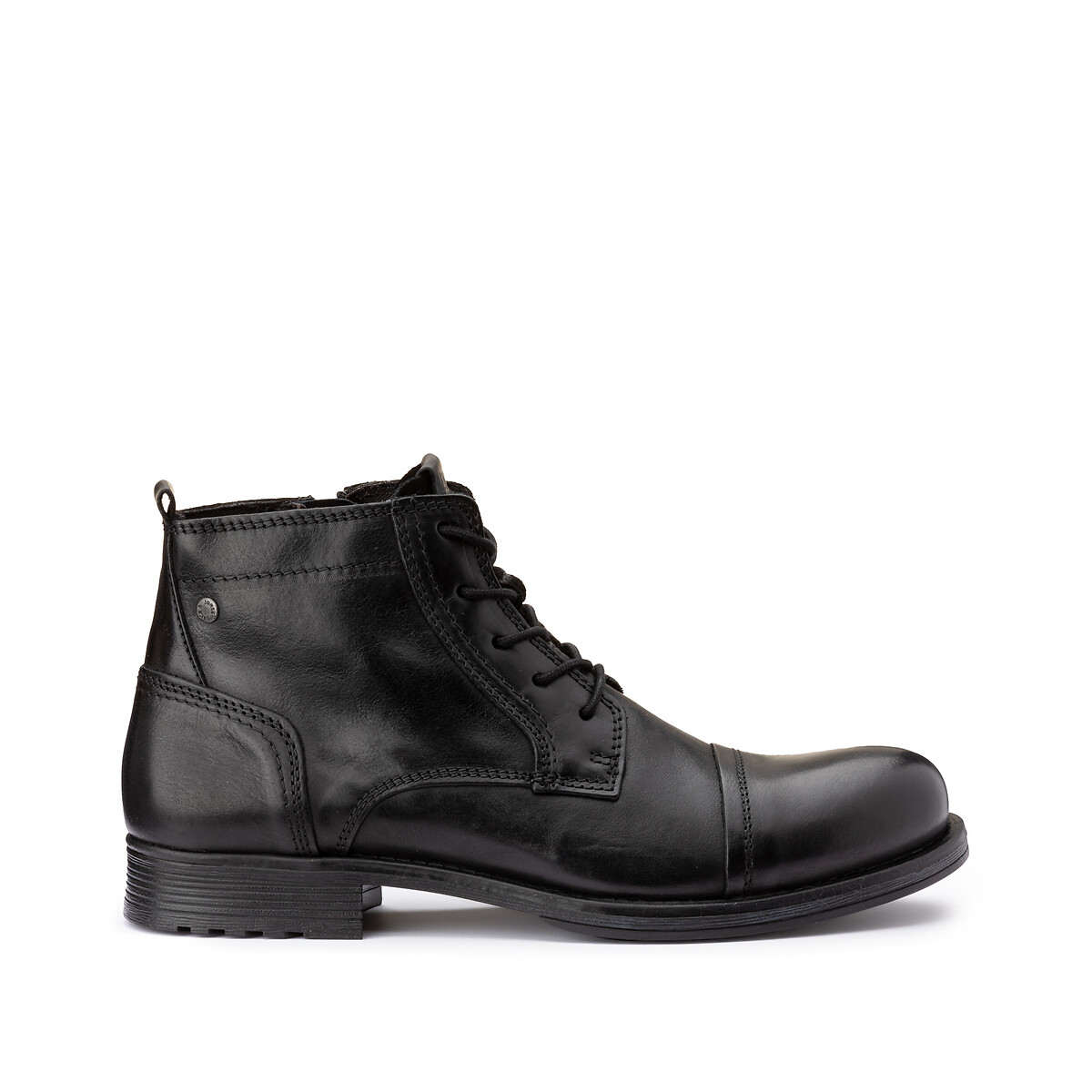 Ботинки LaRedoute Кожаные Russel Mid 41 черный, размер 41