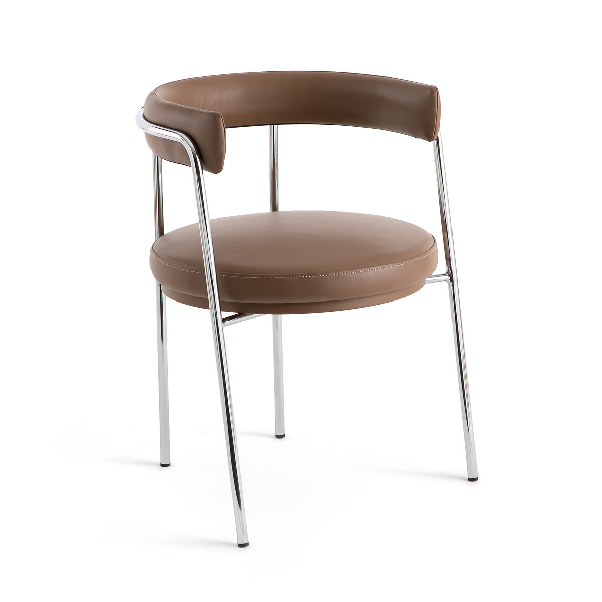 Кресло обеденное кожаное Jubo единый размер каштановый кресло обеденное из двух материалов biface единый размер серый