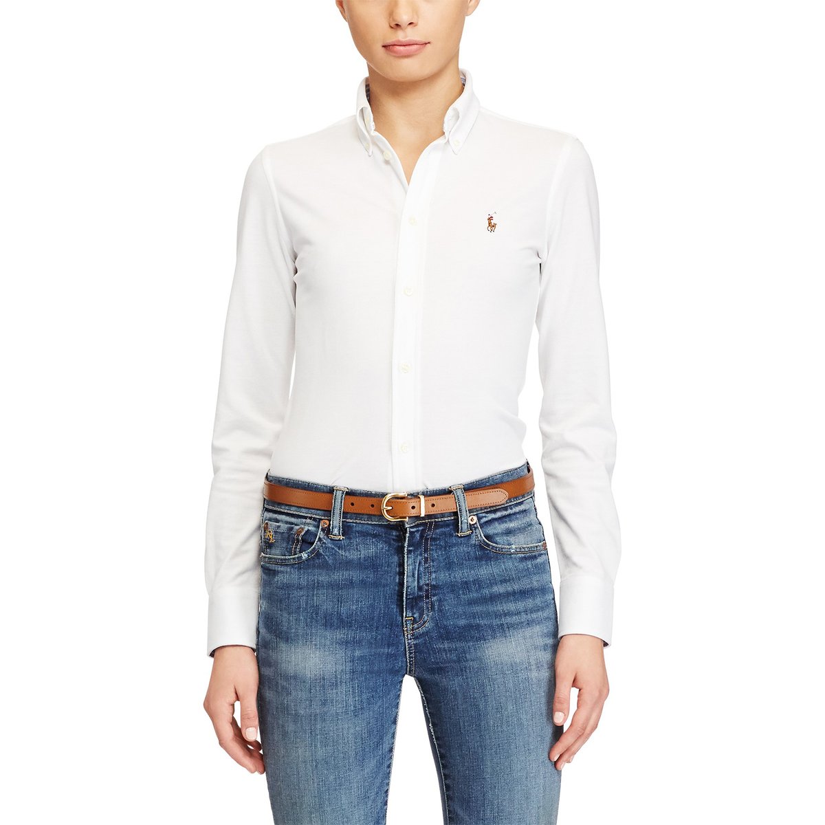 

Рубашка POLO RALPH LAUREN, Белый, Рубашка Узкая с длинными рукавами XL белый