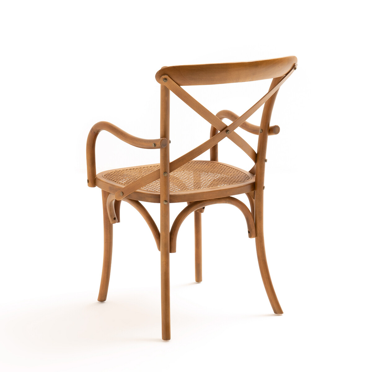 Кресло LaRedoute Обеденное из дерева и плетеного материала Cedak единый размер каштановый - фото 4