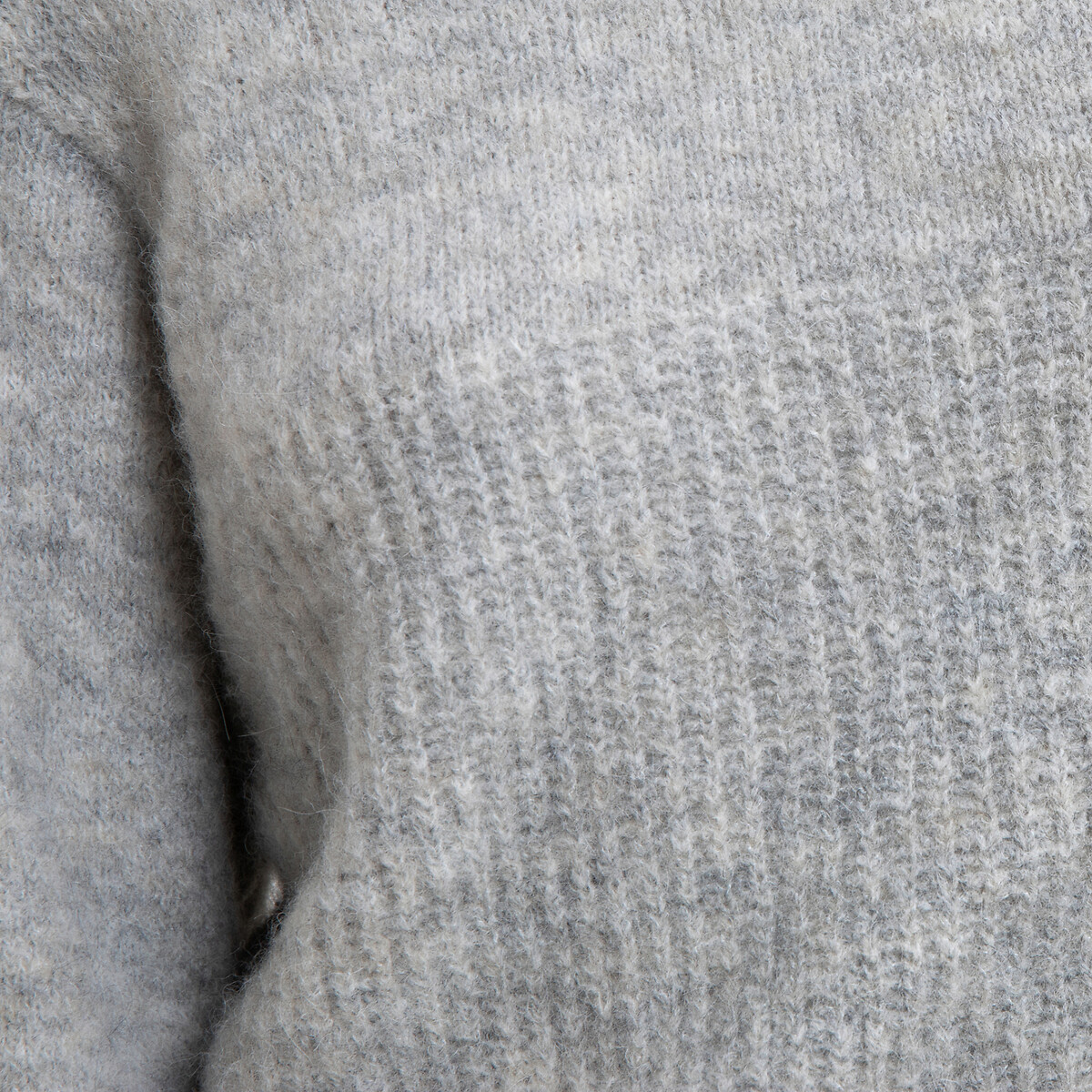 Пуловер La Redoute С круглым вырезом из тонкого трикотажа EAST XS/S серый, размер XS/S С круглым вырезом из тонкого трикотажа EAST XS/S серый - фото 4