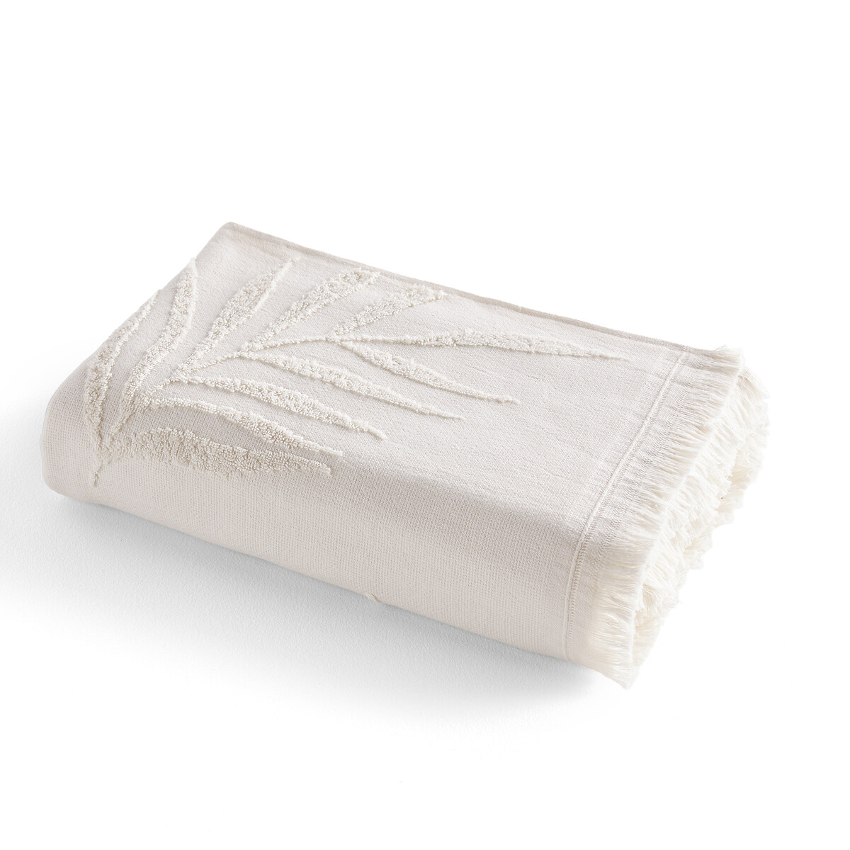 Полотенце банное из махровой ткани букле 500 гм Jobe  70 x 140 см бежевый LaRedoute, размер 70 x 140 см