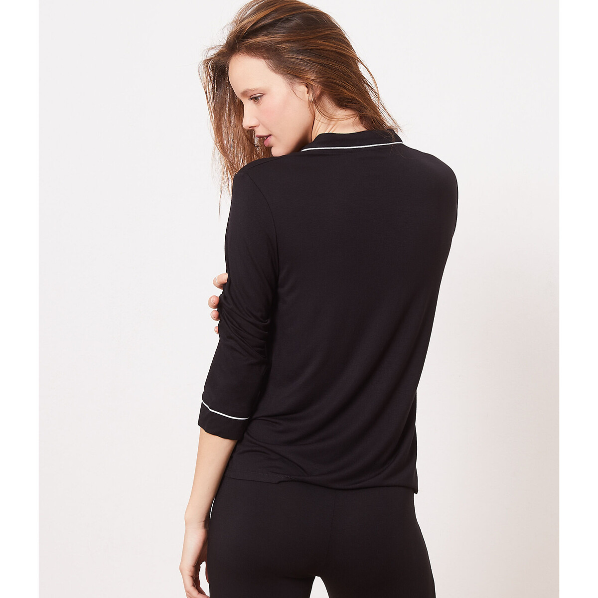 Рубашка LaRedoute Пижамная JAELLE XL черный, размер XL - фото 4